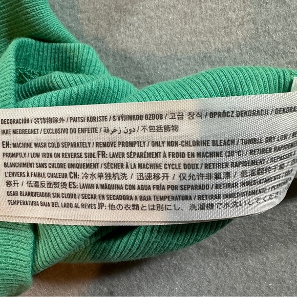 Hollister Long Beach Green Ribbed Cropped Tank‎ Top Juniors Medium Floral - Picture 8 of 9